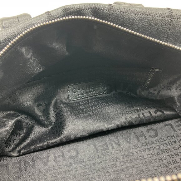 Chanel Choco Bar Caviar Leather Black Handbag Purse - Picture 10 of 13